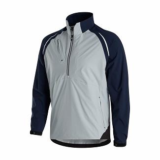 Men's Footjoy Select LS Rain Jacket Silver/Navy NZ-17658